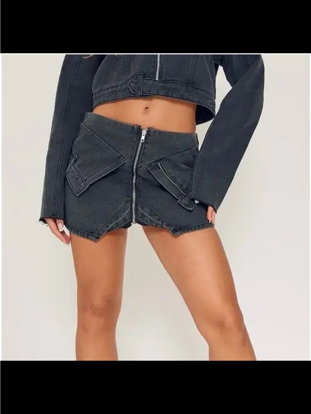 Denim mini skirt